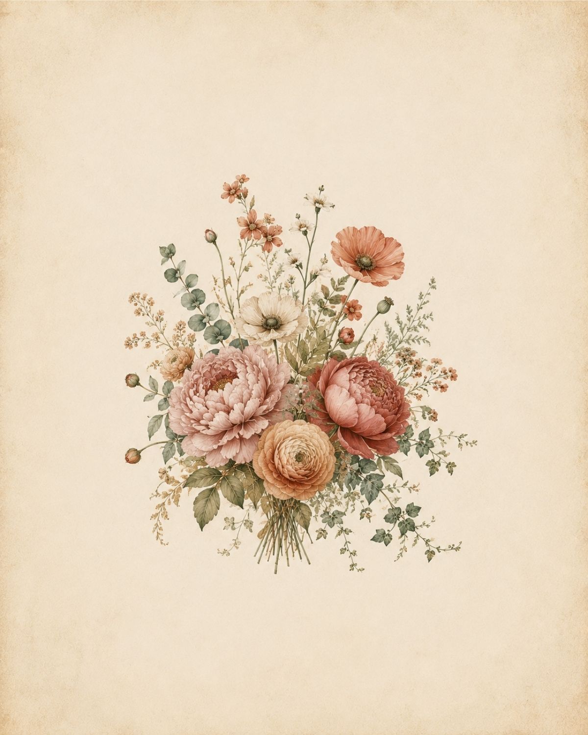 Vintage Floral Botanical Prints, Boho Watercolor Gallery Wall Set - Image 10