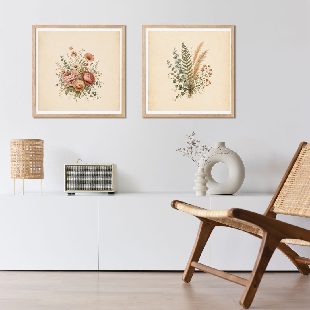 Vintage Floral Botanical Prints, Boho Watercolor Gallery Wall Set - Image 8