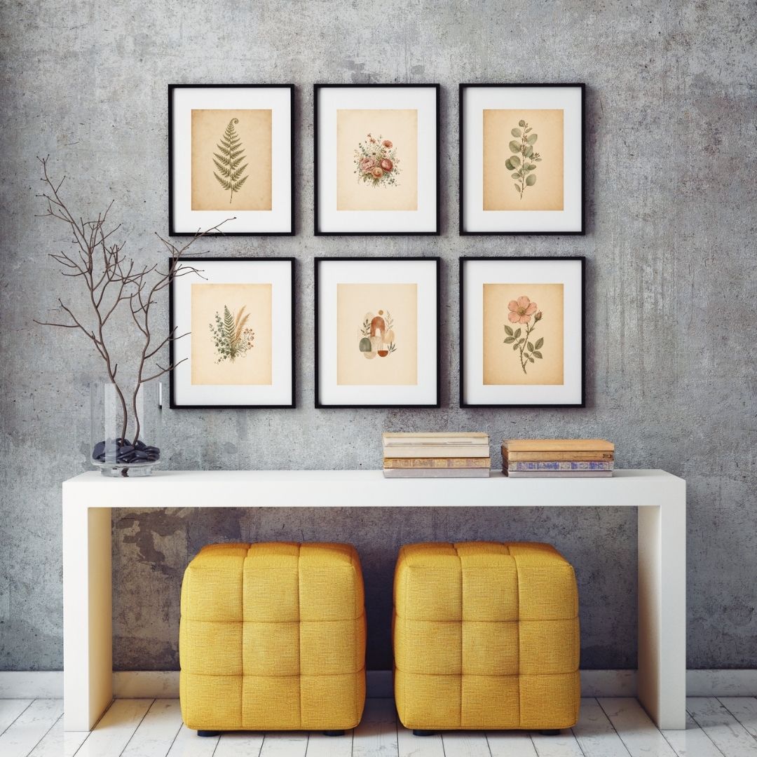 Vintage Floral Botanical Prints, Boho Watercolor Gallery Wall Set - Image 5